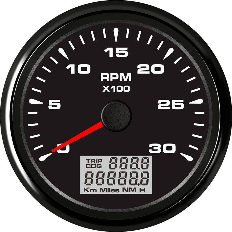 85mm Instrument Panel Tachometer Gauge 0-6000RPM,0-8000RPM Waterproof Marine Car Tacho Meter Speed Ratio with Hour meter 9-32V - KiwisLove