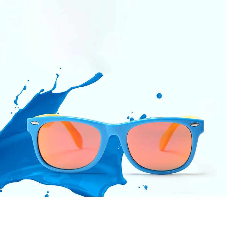 Children's Sun Glasses Polarized Lens Classic Sunglasses For Kids Babies Boy Girl Cute UV400 Protection Vintage Eyewear 802 - KiwisLove