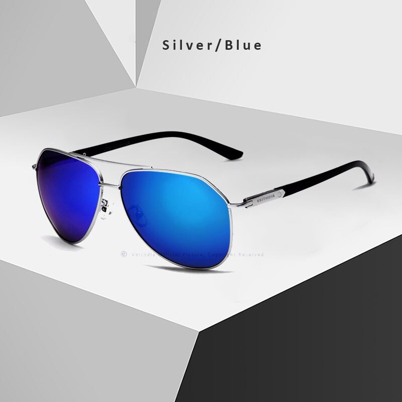 VEITHDIA Brand Designer Men's Stainless Steel Sunglasses Polarized UV400 Mirror Male Sun Glasses Women For Men Oculos de sol - KiwisLove