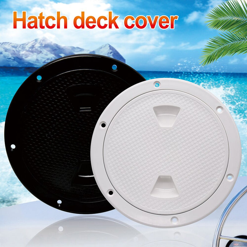 Non-slip 4/6/8 Inch Round Deck Cover Yacht Inspection Hole White Black Hatch Hand Hole Covers Inspection Work Cover Hatch - KiwisLove