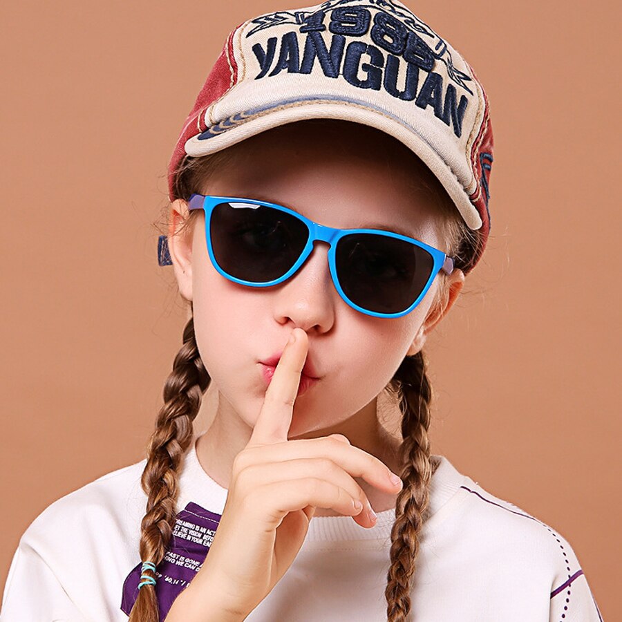 Kids Sunglasses Fashion Vintage Boys Girls Baby Children Sun Glasses UV400 Eyewear Cool Classic Sport Square Polarized Lens 8304 - KiwisLove