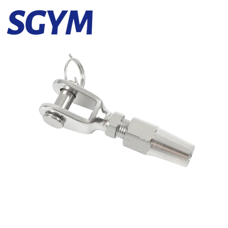 4pcs 316 Marine Grade Stainless Steel Swageless Fork Terminal For 3mm Wire Rope  Railing Rope Terminal Fitting