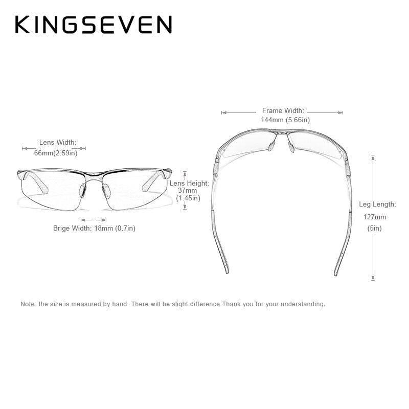 KINGSEVEN 2020 Aluminum Photochromic Sunglasses Men Polarized Vintage Black Driving Sun Glasses For men Oculos De Sol Masculino - KiwisLove