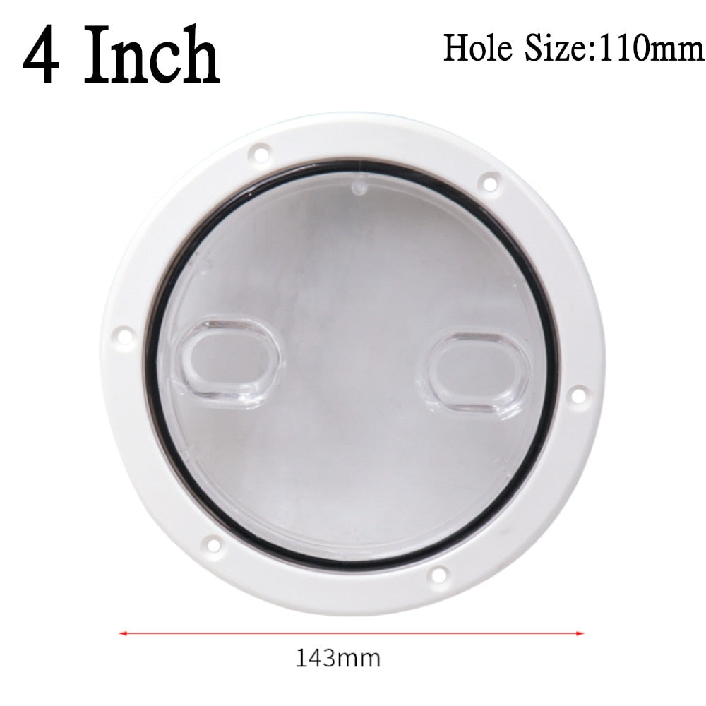 4 Inch 6 Inch ABS Access Hatch Round Inspection Hatch Cover for  Marine Boat & RV Black/White/Transparent Anti-Corrosive - KiwisLove