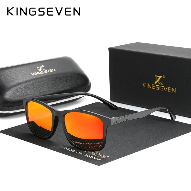 KINGSEVEN SQUARE Ultra Light TR90 Sunglasses Men Polarized Cat.3 1.1mm Thickness Lens Driving Sun Glasses Women Sports Eyewear - KiwisLove