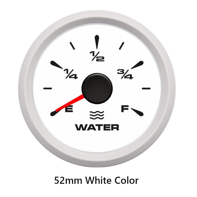 52mm Boat Car Fuel Level Gauges 0-190ohm 240-33ohm Fuel Level Meters Marine Water Level gauge Sensor Sender Unit for yacht 9-32V - KiwisLove
