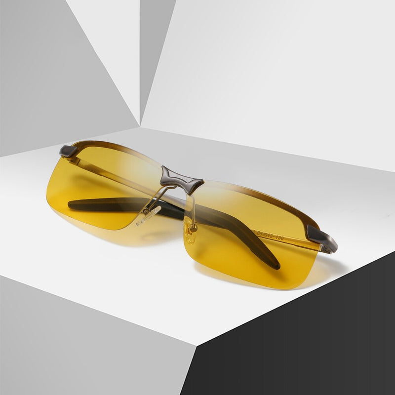 Sunglasses Men Day Night Vision Goggles Anti-glare UV400 For Driving Outdoor Sports Photochromic Yellow Len Polarized Eyewear - KiwisLove