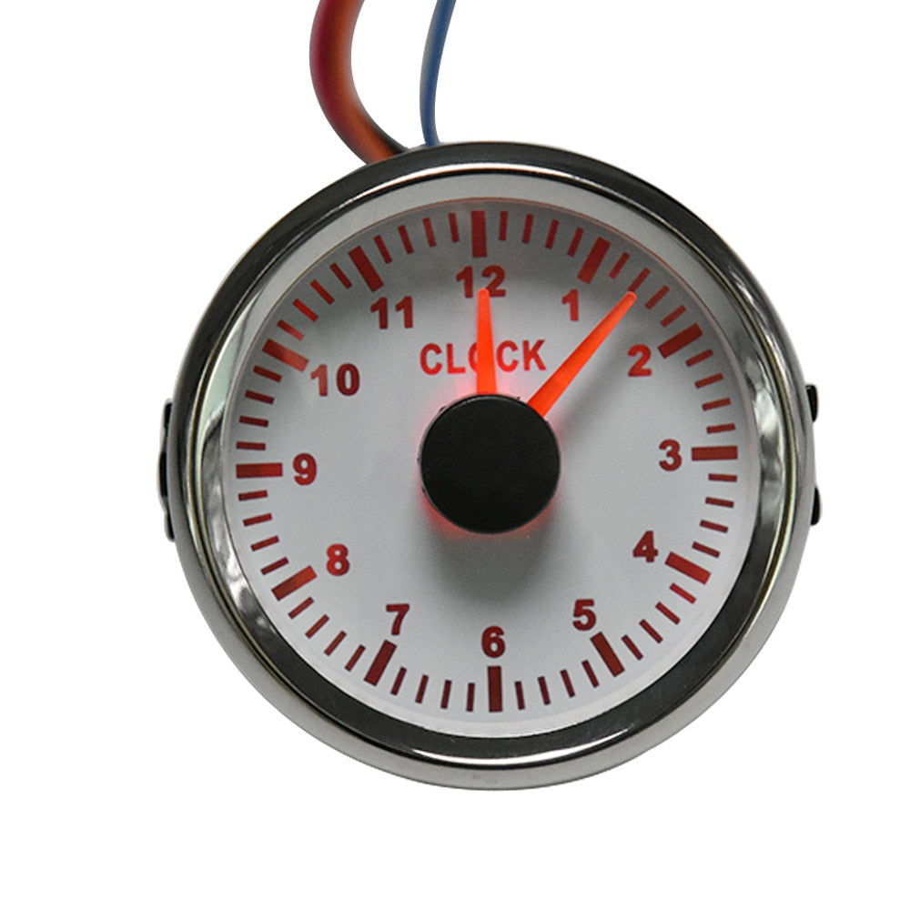 12 Hours Digital Pointer Clock Gauge Hour Meters for Marine Car Boat Yacht Show Clock Meters Red Backlight 9~32Vht hour meters - KiwisLove