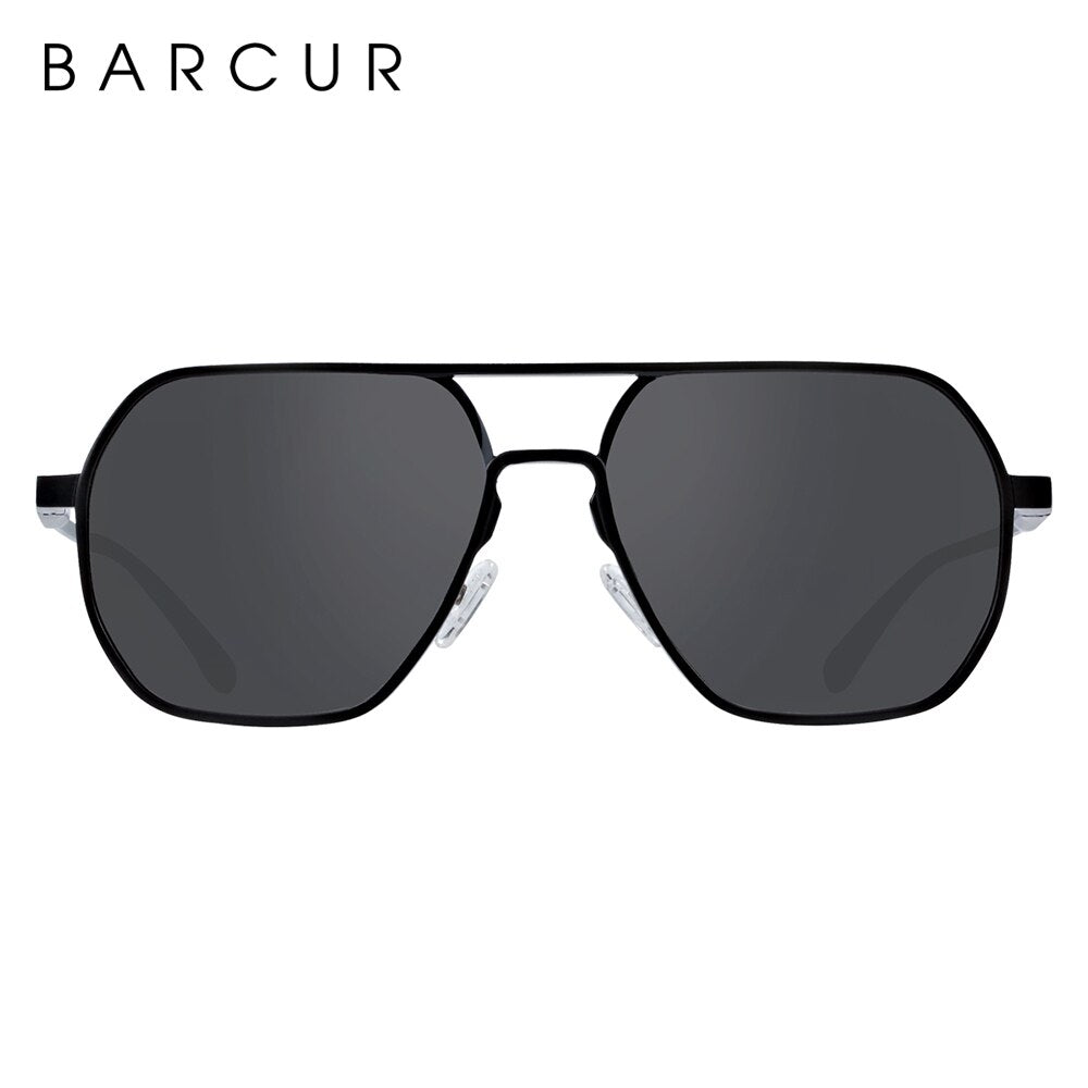 BARCUR Square Aluminium Magnesium Sunglasses For Men Vintage Women Sun GLasses Eyewear Oculos De Sol - KiwisLove