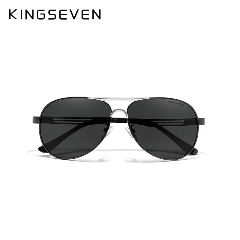 KINGSEVEN 2021 Stainless Steel Pilot Polarized Sunglasses Men Women Fashion Frame Male Sun Glasses For Driving Oculos de sol - KiwisLove