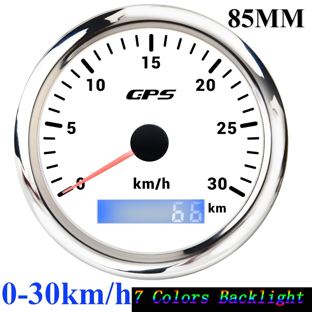 New GPS Speedometer 7 Color Backlight Motorcycle Car Boat Speed Meter 60 km/h 30 knots 120MPH Speedometers With GPS Sensor - KiwisLove