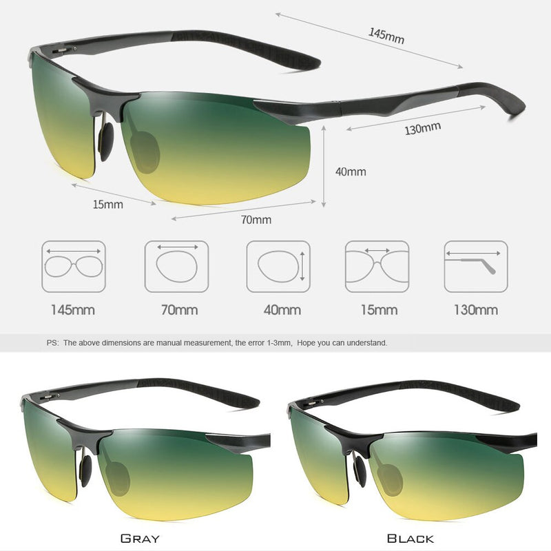 Sunglasses Aluminum Polarized UV400 Lens Day Night Driver Sun Glasses Male Sports Outdoor For Men Eyewear Accessories V8179 - KiwisLove
