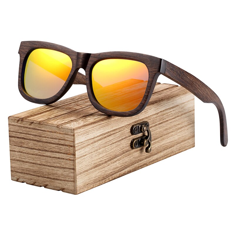 BARCUR Natural Wooden Sunglasses for Men Polarized Sunglasses Wood Oculos De Sol Feminino Frete Gratis - KiwisLove