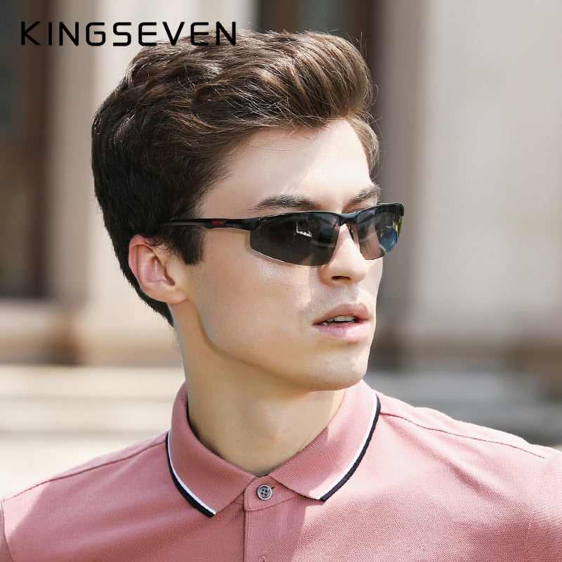 KINGSEVEN 2020 Aluminum Photochromic Sunglasses Men Polarized Vintage Black Driving Sun Glasses For men Oculos De Sol Masculino - KiwisLove