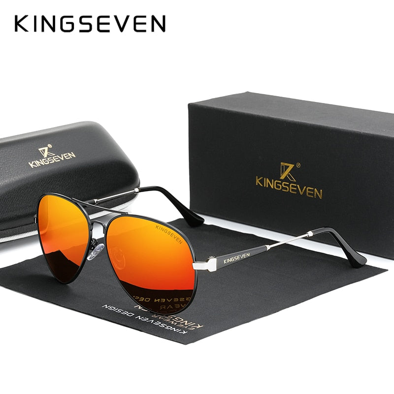 KINGSEVEN Men‘s Driving Glasses Aluminum 2020 Sunglasses Men Polarized Pilot Frame Anti-Glare Mirror Lens Fishing Women Eyewear - KiwisLove