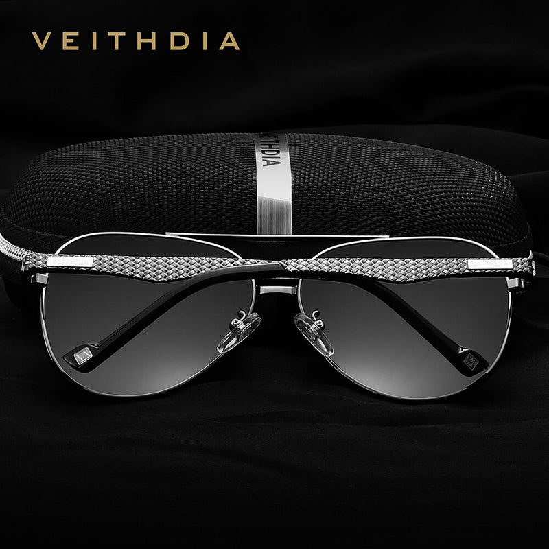 VEITHDIA Men Sunglasses Aluminum Pilot Style Frame Polarized Mirror Women Sun Glasses Eyewear For Male UV400 Protection 3850 - KiwisLove