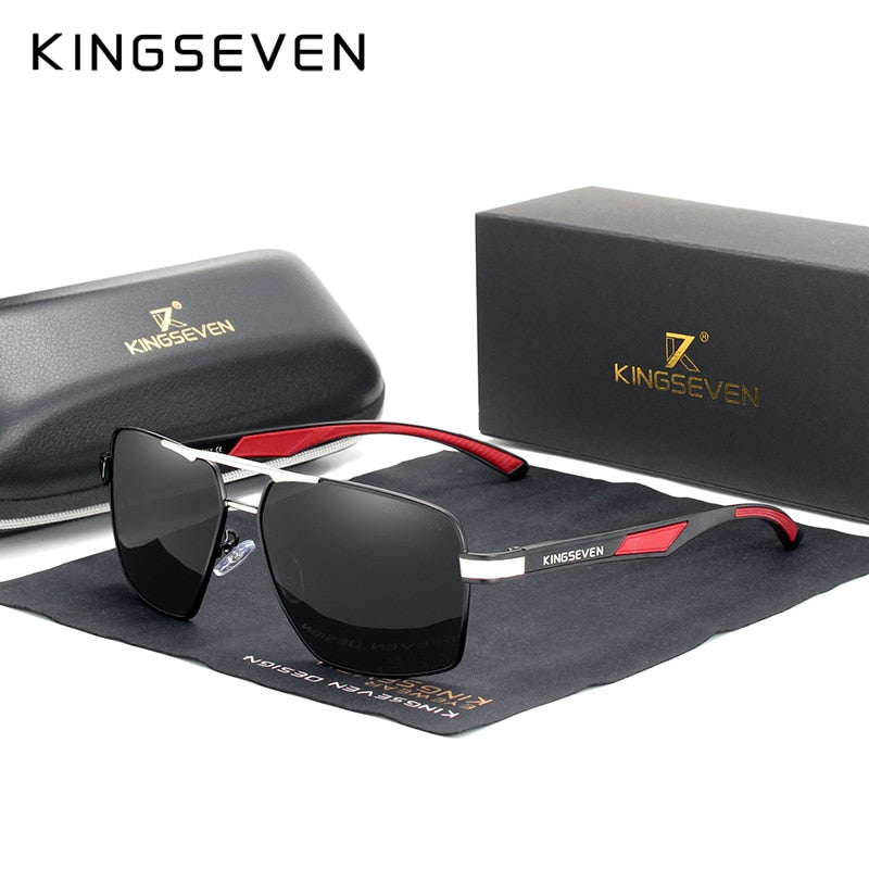 KINGSEVEN Aluminum Men's Sunglasses Polarized Lens Brand Design Temples Sun glasses Coating Mirror Glasses Oculos de sol 7719 - KiwisLove