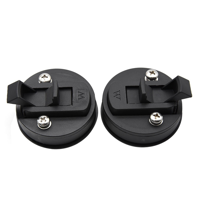 2Pcs Round Plastic Locking Lift Handle Flush Pull Latches For RV Yacht Marine Boat Round Deck Hatches With keys Black - KiwisLove