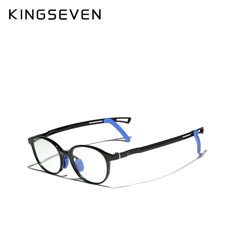 KINGSEVEN Adjustable Temple New Design Children Anti Blue Light Blocking Glasses Computer Gaming Kids Girls Eyeglasses - KiwisLove