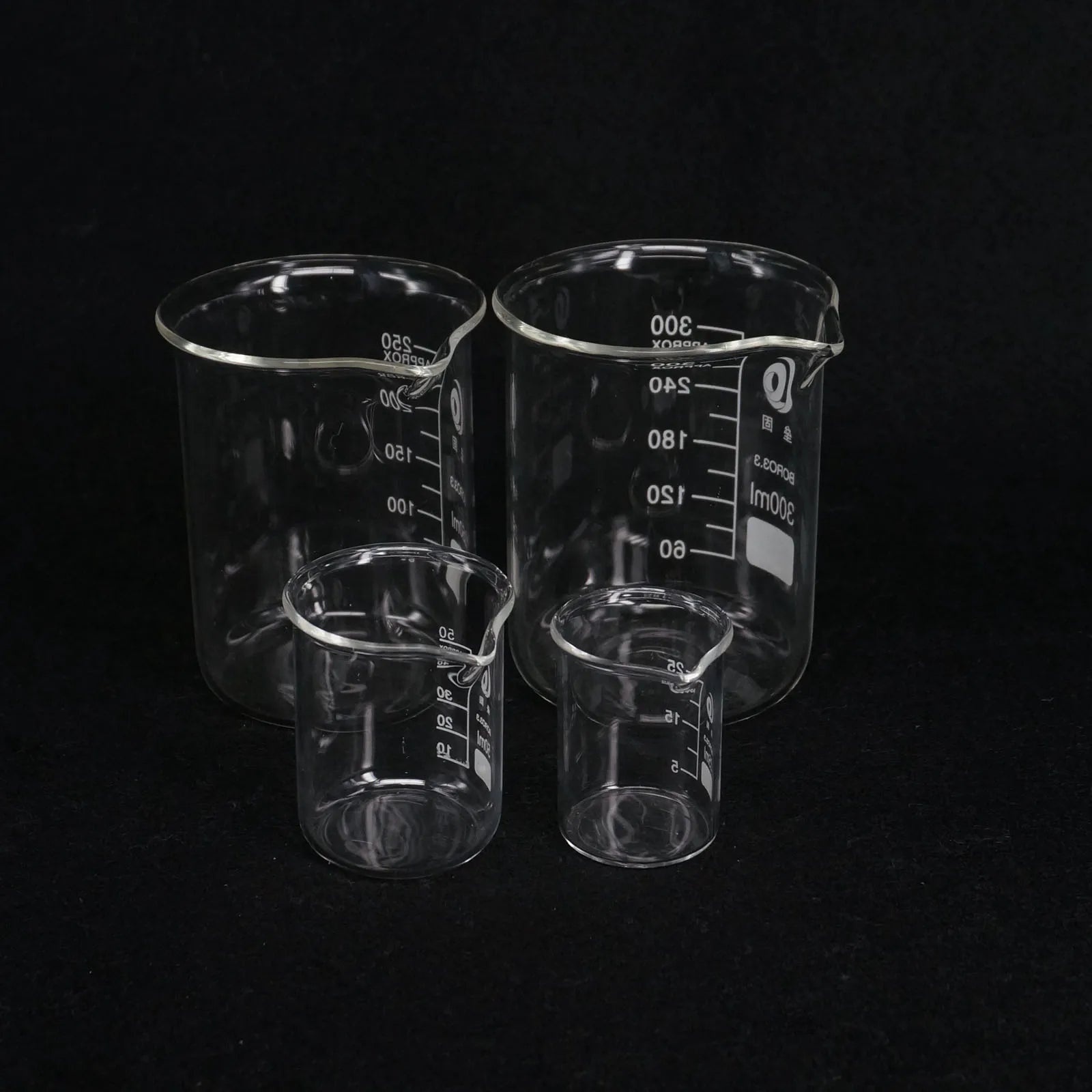 5ml/10ml/25ml/50ml/100ml/150ml/200ml  Borosilicate Glass Low Form Beaker Chemistry Labware - KiwisLove