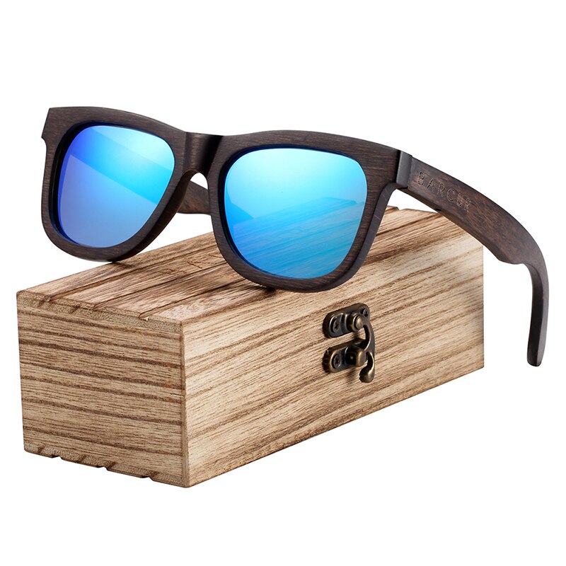 BARCUR Natural Wooden Sunglasses for Men Polarized Sunglasses Wood Oculos De Sol Feminino Frete Gratis - KiwisLove