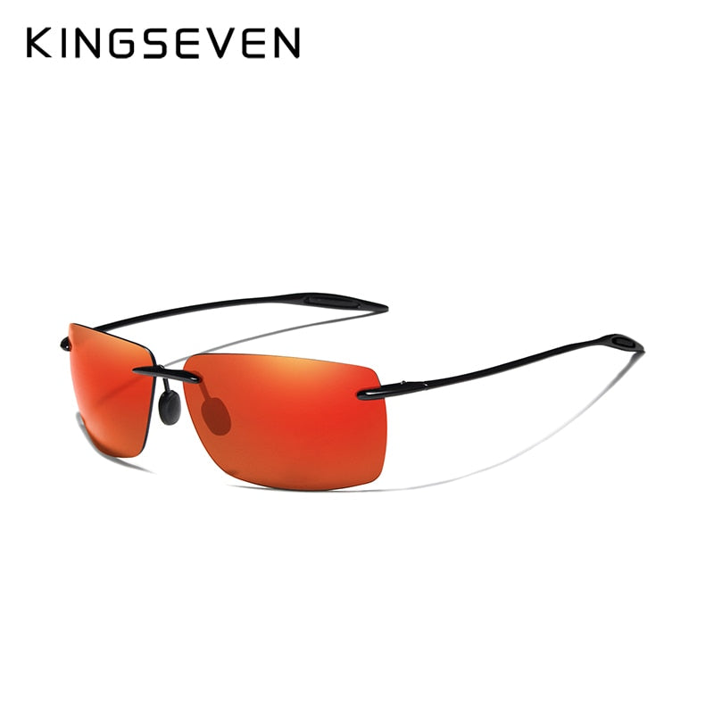 KINGSEVEN TR90 Rimless Sunglasses Men Ultralight High Quality Square Frameless Sun Glasses For Women Brand Designer Mirror Lens - KiwisLove