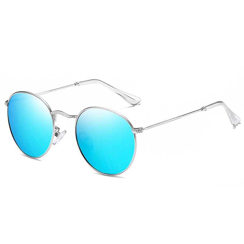 BARCUR Round Sunglasses Men/Women Colorful Reflective Coating Polarized Sun Glasses with Box free - KiwisLove