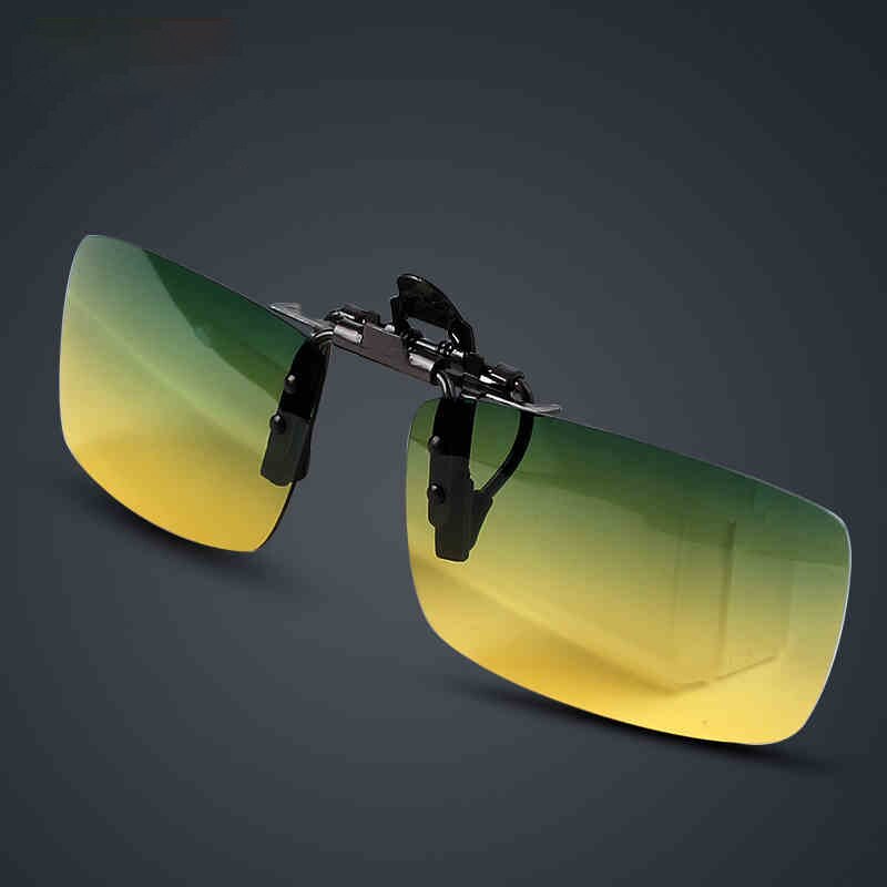 Glasses Clip Car Driver Goggles Anti-UVA UVB Polarized Eyeglasses Driving Night Vision Lens On Sunglasses Interior Accessories - KiwisLove