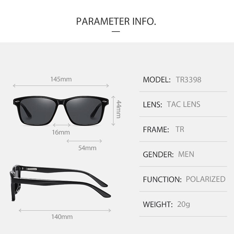 Fashion Sunglasses Men Women Gradient Sun Glasses TR90 Polarized UV400 Lens Outdoor Driving Vintage Eyewear For Male/Female 3398 - KiwisLove