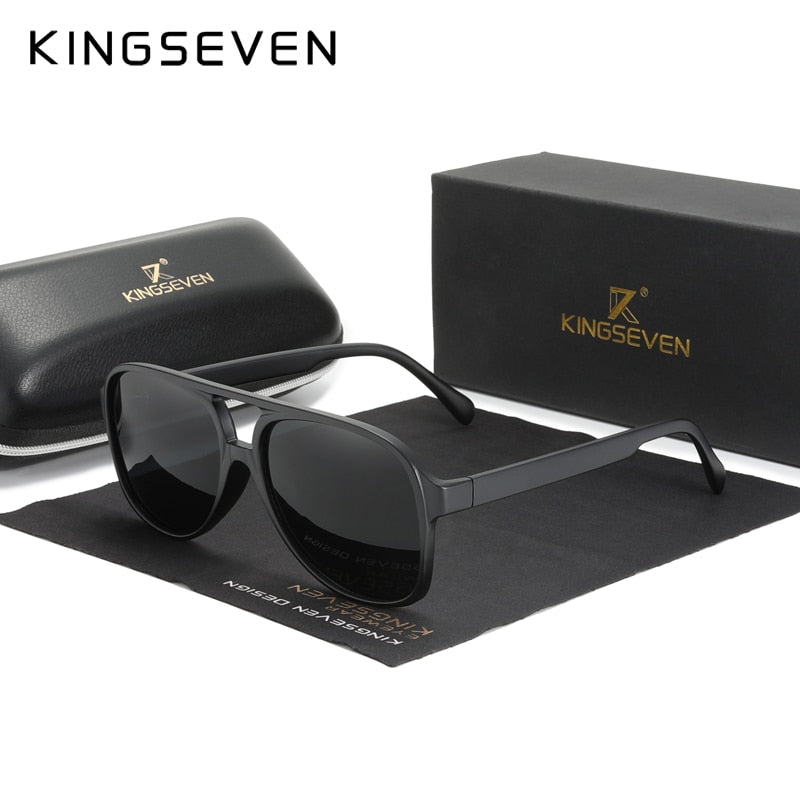 KINGSEVEN Classic Vintage Retro 70s Sunglasses for Women Men Classic Large Squared Big Frame UV400 Sun Glasses - KiwisLove