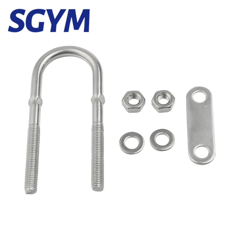 Hot 1pcs M4 M5 M6 M8 M10 M12 U Bolt 26mm 30mm 50mm Inner Width U-Bolt with Nuts Frame Straps 304 Stainless Steel Fastener