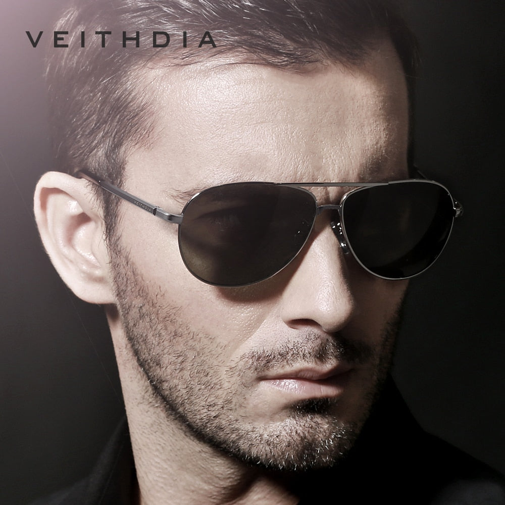 VEITHDIA Men Vintage Polarized UV400 Sunglasses Outdoor Classic Women Sun Glasses Coating Lens Driving Eyewear For Male 2482 - KiwisLove