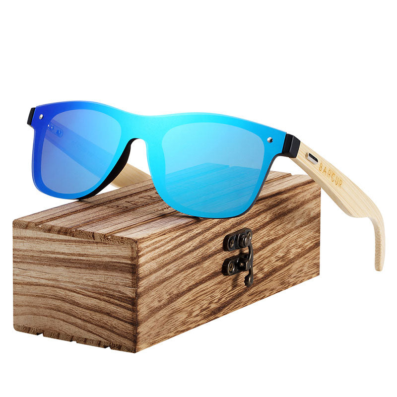 BARCUR Wood Glasses Bamboo Sunglasses Eyewear Accessories Female/Male Sunglasses Rimless for Men Glasses - KiwisLove