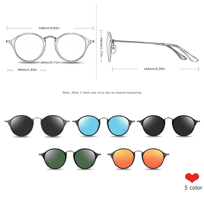 BARCUR Round Sunglasses Women Steampunk Sunglasses Polarized Woman Sunglases Retro oculos masculino - KiwisLove