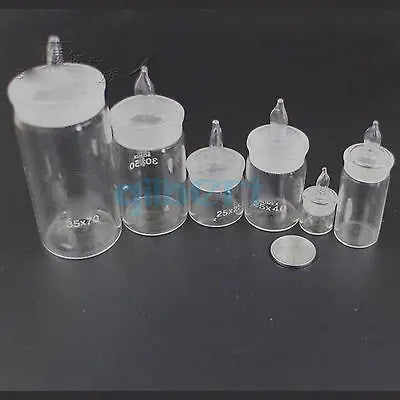 70x35mm Diameter x Height Lab Glass Weighting Bottle with Ground Glass Stopper - KiwisLove