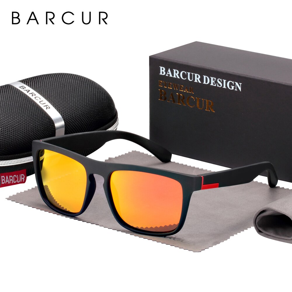 BARCUR NEW Polarized Sunglasses Men Driving Shades Male Sun Glasses For Men Oculos de sol - KiwisLove
