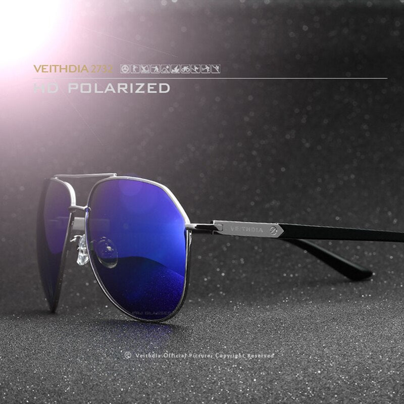 VEITHDIA Brand Fashion Unisex Men Sun Glasses Polarized UV400 Lens Coating Mirror Women Sunglasses Male Eyewear For Female 2732 - KiwisLove