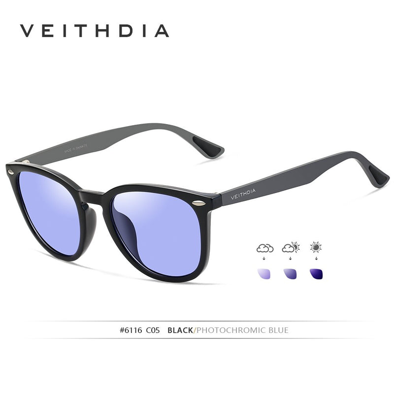 VEITHDIA Sunglasses Men Fashion Brand Designer Unisex Photochromic Polarized Mirror Male Eyewear Sun Glasses For Women V6116 - KiwisLove