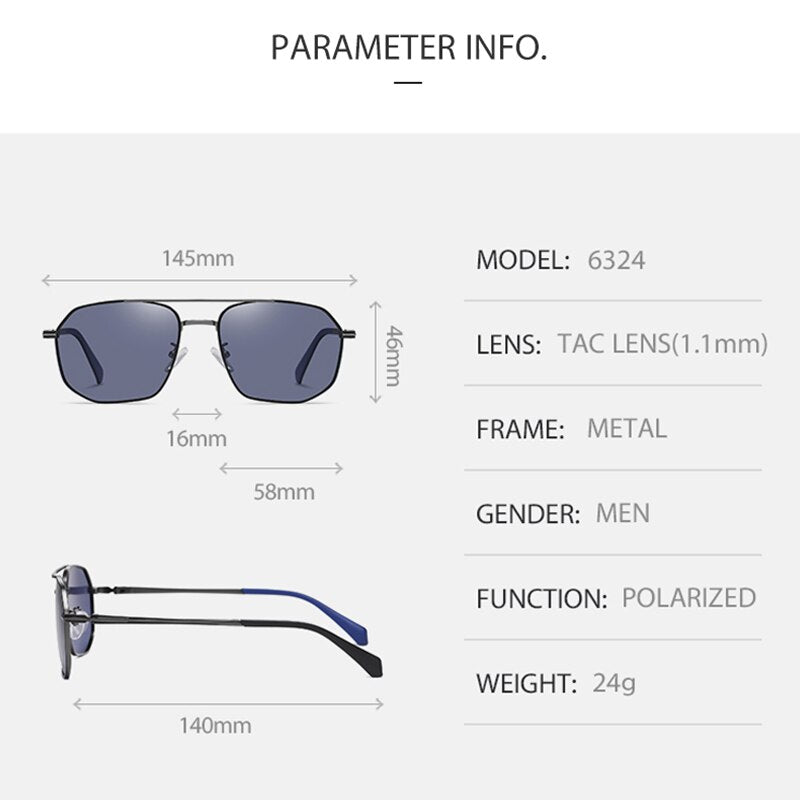Sunglasses Men Women Gradient Polarized UV400  Lens Unisex Outdoor Sports Vintage Driving Sun Glasses For Male/ Female 6324 - KiwisLove