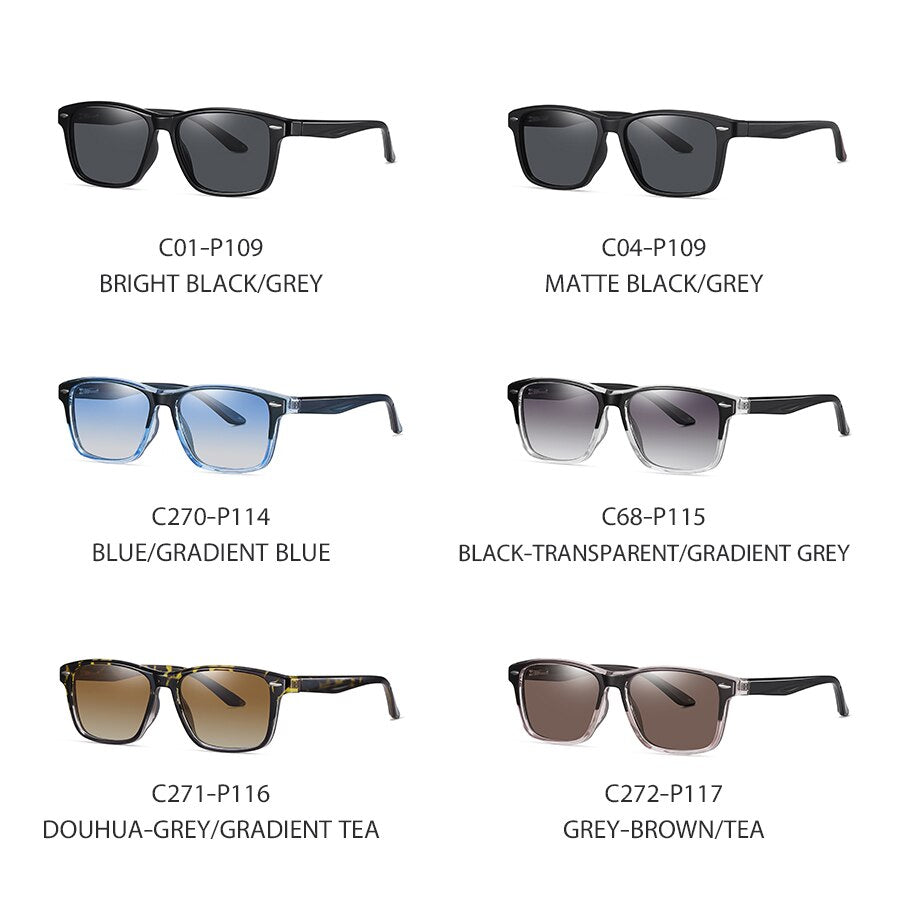 Fashion Sunglasses Men Women Gradient Sun Glasses TR90 Polarized UV400 Lens Outdoor Driving Vintage Eyewear For Male/Female 3398 - KiwisLove