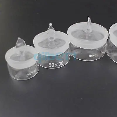 70x35mm Diameter x Height Lab Glass Weighting Bottle with Ground Glass Stopper - KiwisLove