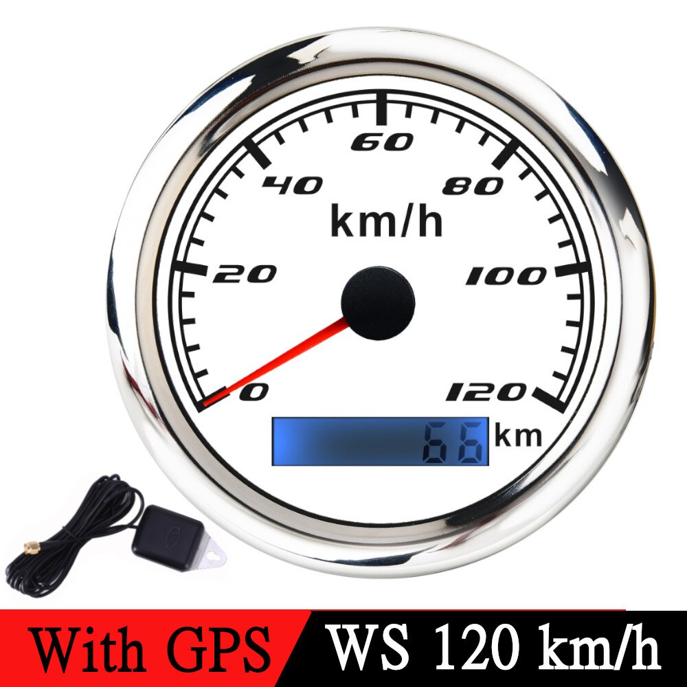 300 km/h 200km/h 120km/h 60 km/h Waterproof 85MM GPS Speedometer Speed Gauge Red Backlight GPS Sensor For Mairne Boat Car Parts - KiwisLove