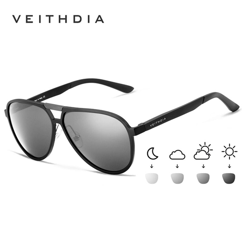 VEITHDIA Men Sunglasses Aluminum Fashion Photochromic Sports Polarized UV400 Lens Eyewear Male Sun Glasses For Women V6850 - KiwisLove
