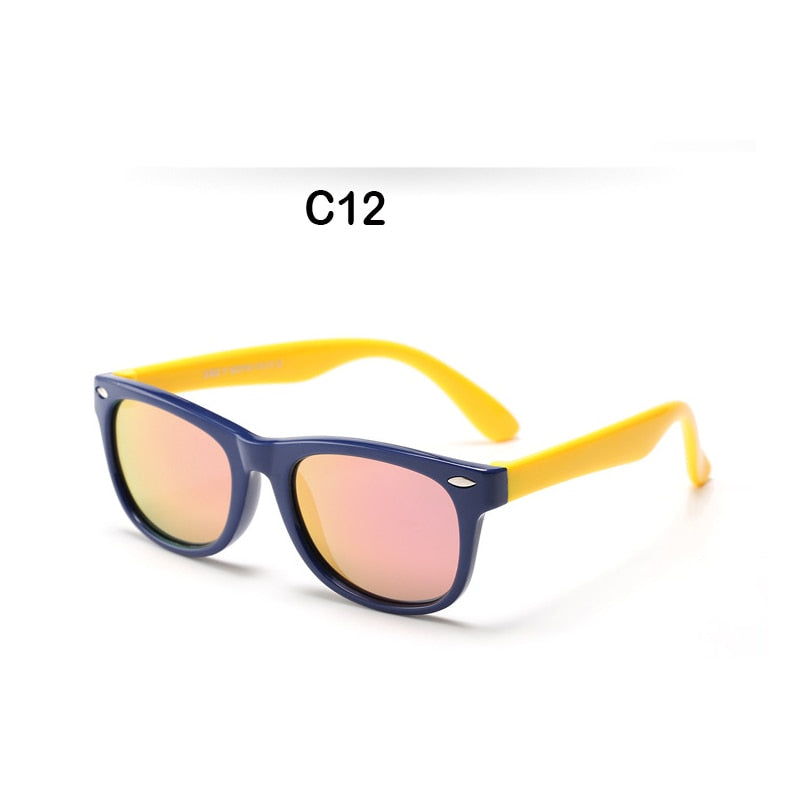 Children's Sun Glasses Polarized Lens Classic Sunglasses For Kids Babies Boy Girl Cute UV400 Protection Vintage Eyewear 802 - KiwisLove