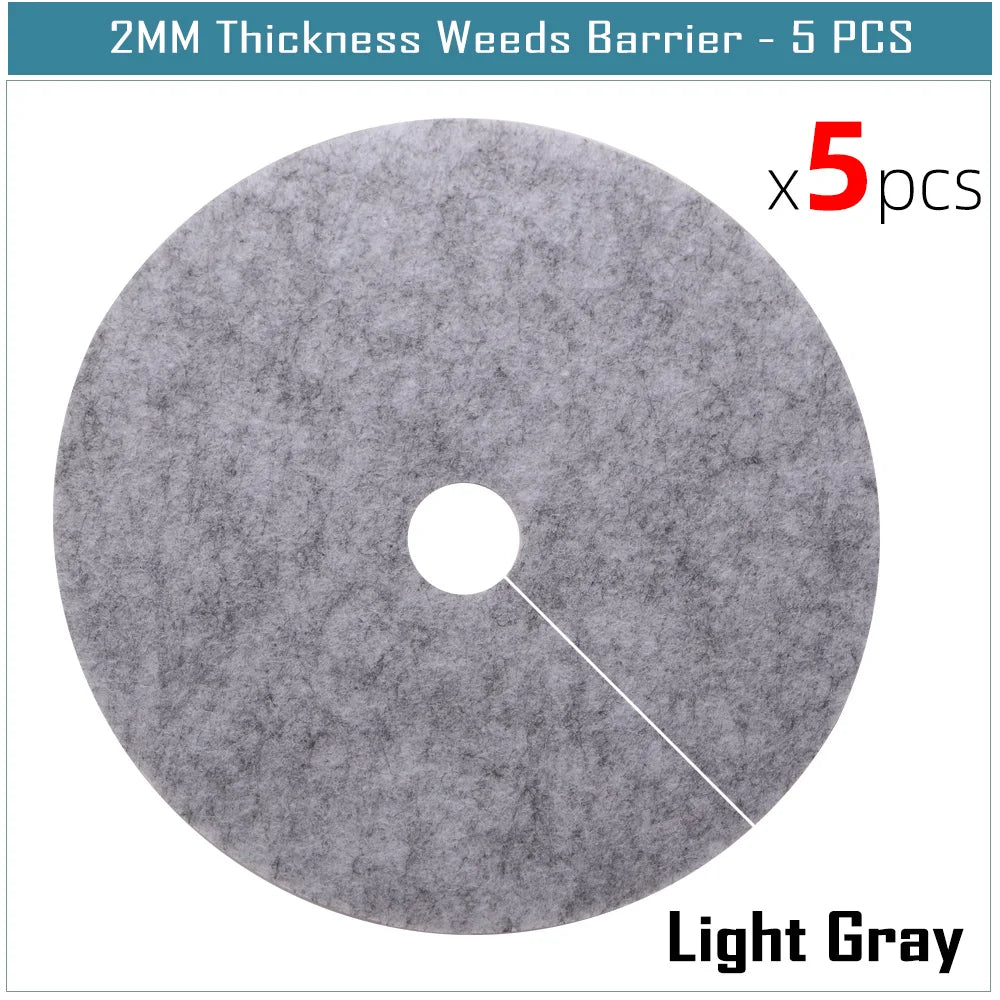 5pcs Garden Multicolor  Round Weeds Barrier Mats 2MM Thickness Degradable Fabric Tree Mulch Ring Inhibit Growth for the  Protect