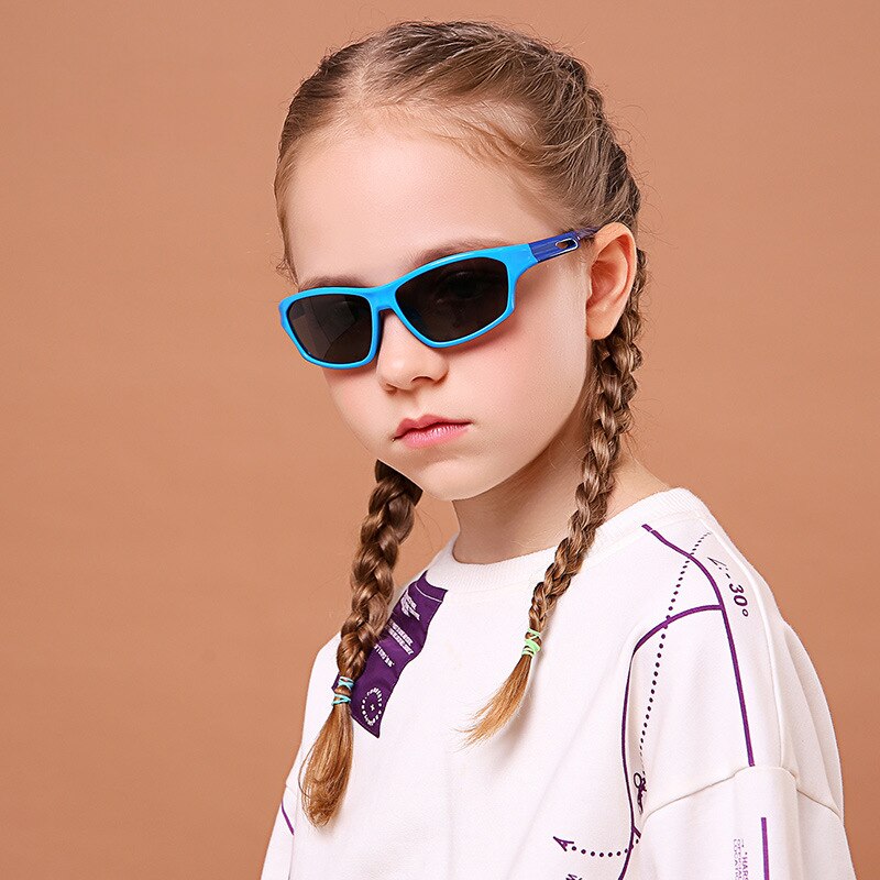 Sunglasses Kids Polarized Classic For Babies Children's Sports Sun Glasses UV400 Protection Boy Girl Cute Vintage Eyewear S8303 - KiwisLove