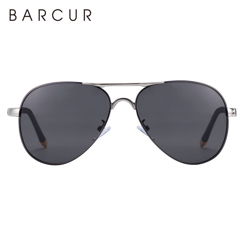 BARCUR Men Pilot Sunglasses Aviation UV400 Polarized Sun Glasses Women Eyewear Gafas De Sol Shades - KiwisLove