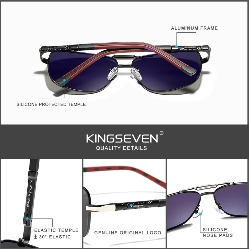 KINGSEVEN 2020 Aluminum Brand Pilot Polarized Sunglasses Men Women Fashion Frame Male Sun Glasses For Driving Oculos de sol - KiwisLove