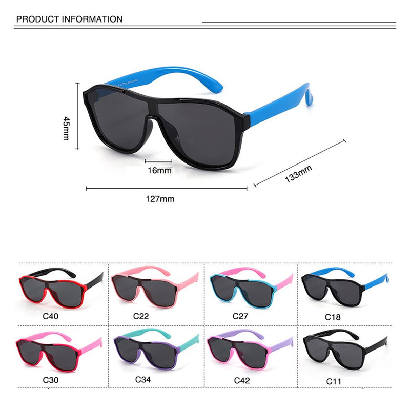 Children Sunglasses Boys Girls Kid Vintage Sports Polarized Lens UV400 Protection Stylish Fashion Eyewear Baby Outdoor 8296 - KiwisLove