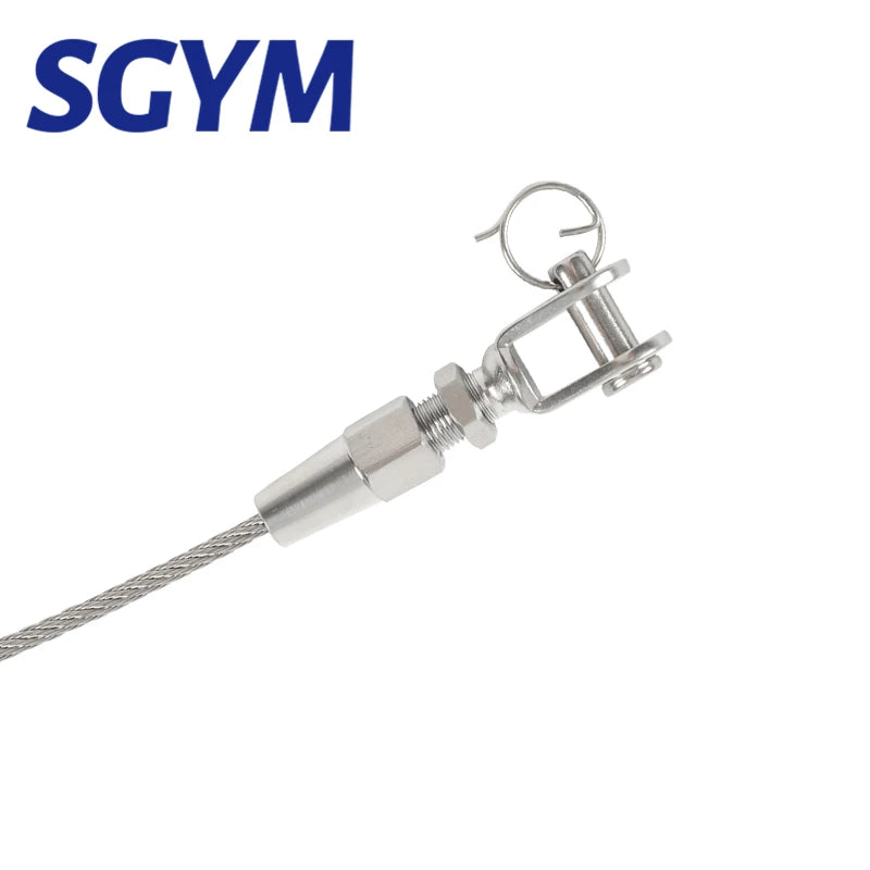 4pcs 316 Marine Grade Stainless Steel Swageless Fork Terminal For 4/5/6mmWire Rope  Railing Rope Terminal Fitting